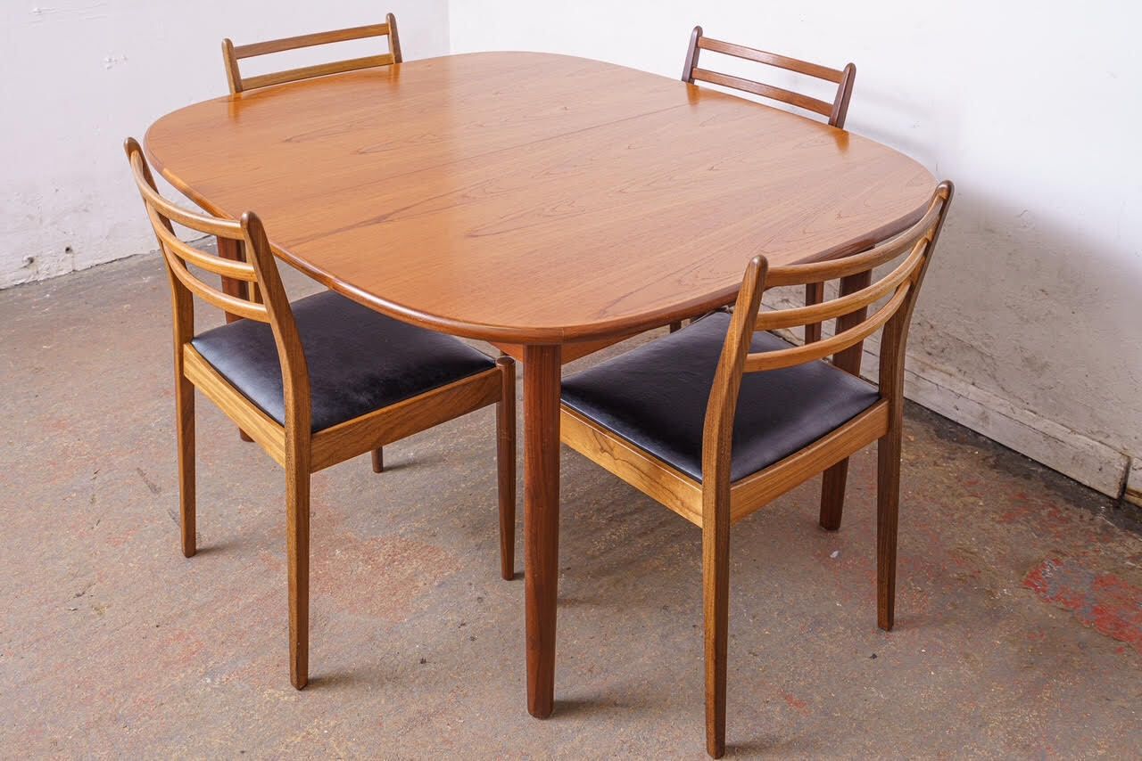 photo for sale G Plan Mid Century Teak Extending Dining Table With 4 Chairs