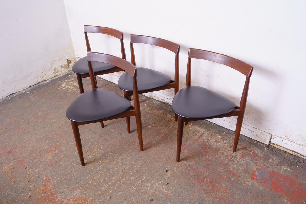 Danish Mid Century Roundette Dining Table & 4 Chairs By Hans Olsen For Frem Rojle photo buy