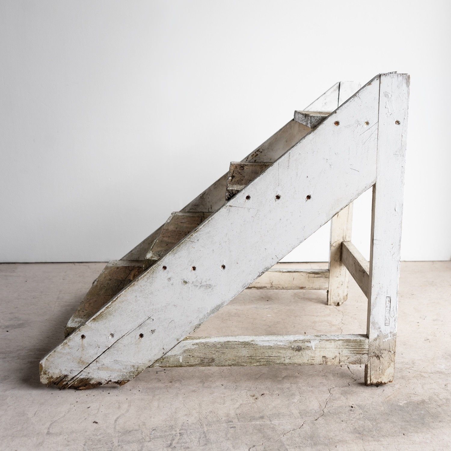 Set Of Antique Estate Made Painted Pine Country House Steps, English, 19th C. photo 420.0