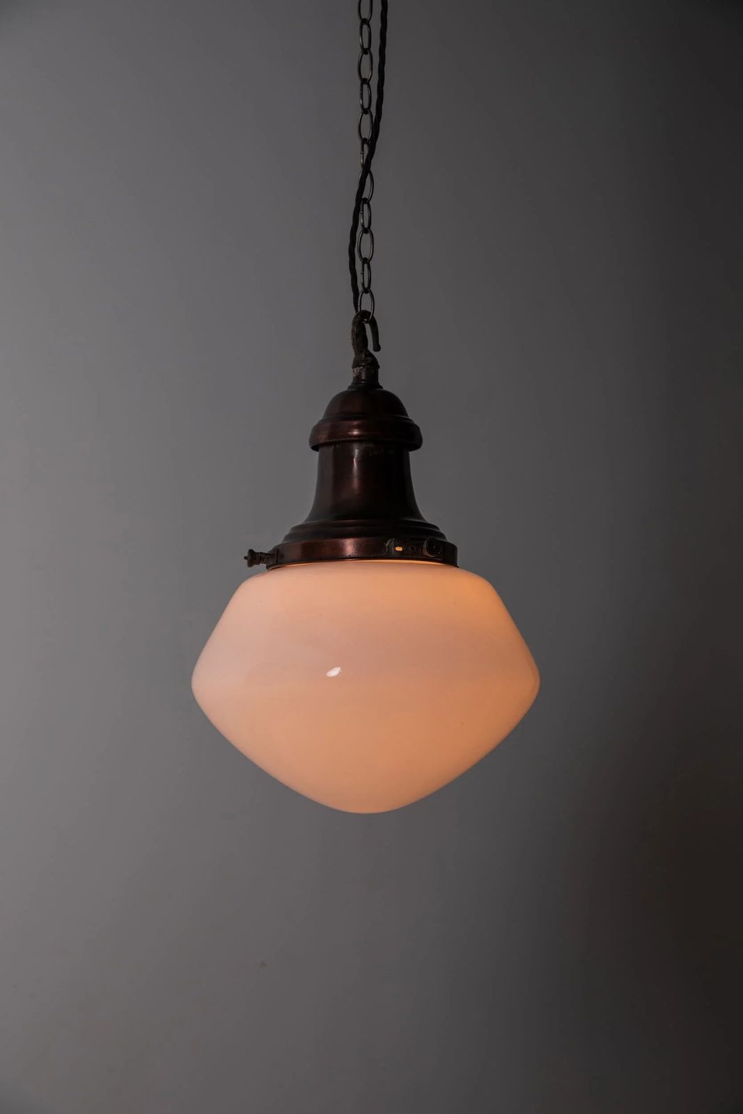Early 20th Century Gec Opaline Pendant Light photo vintage