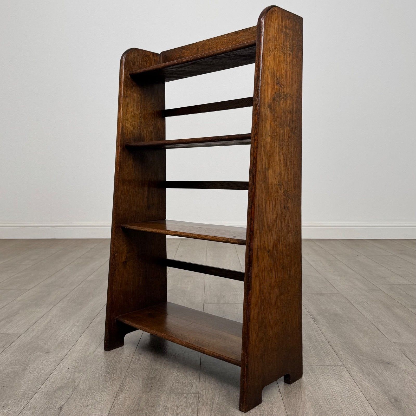 Antique 20th Century Good Quality Open Bookcase In Oak ( Af 5889 ) photo for sale