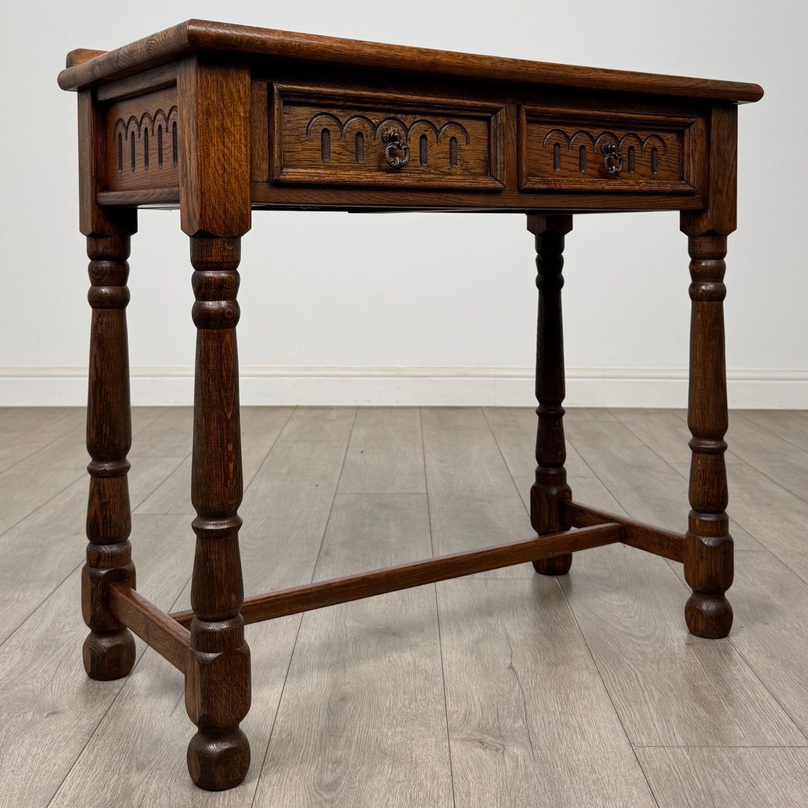 Antique 20th Century Edwardian Side Table In Oak ( Af 5832 ) photo vintage
