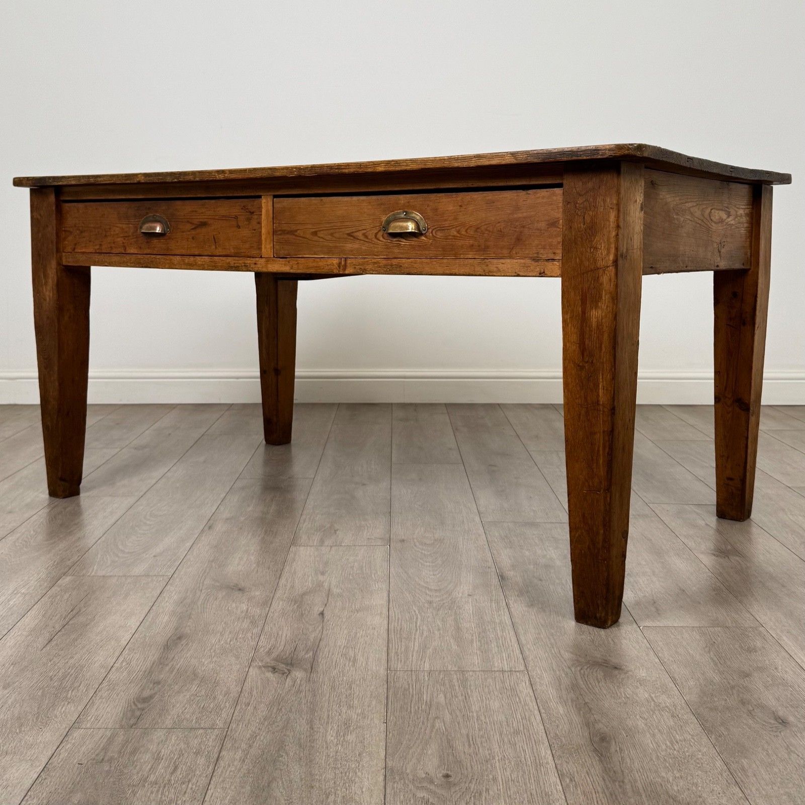 Antique 19th Century Large Farmhouse Writing Table In Pine ( Af 5880 ) photo furniture