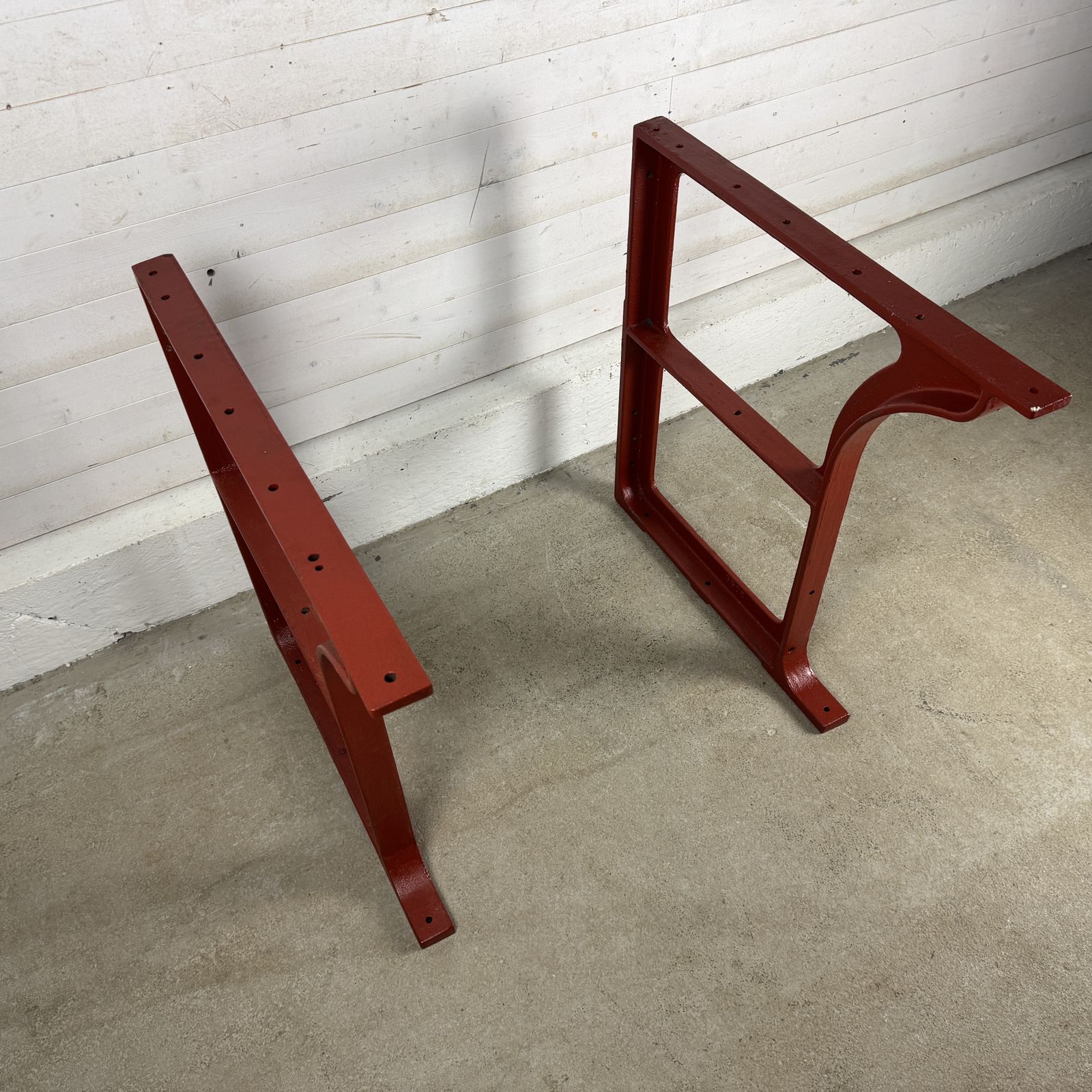 Pair Of Primed Antique Industrial Bench Legs photo Home Decor