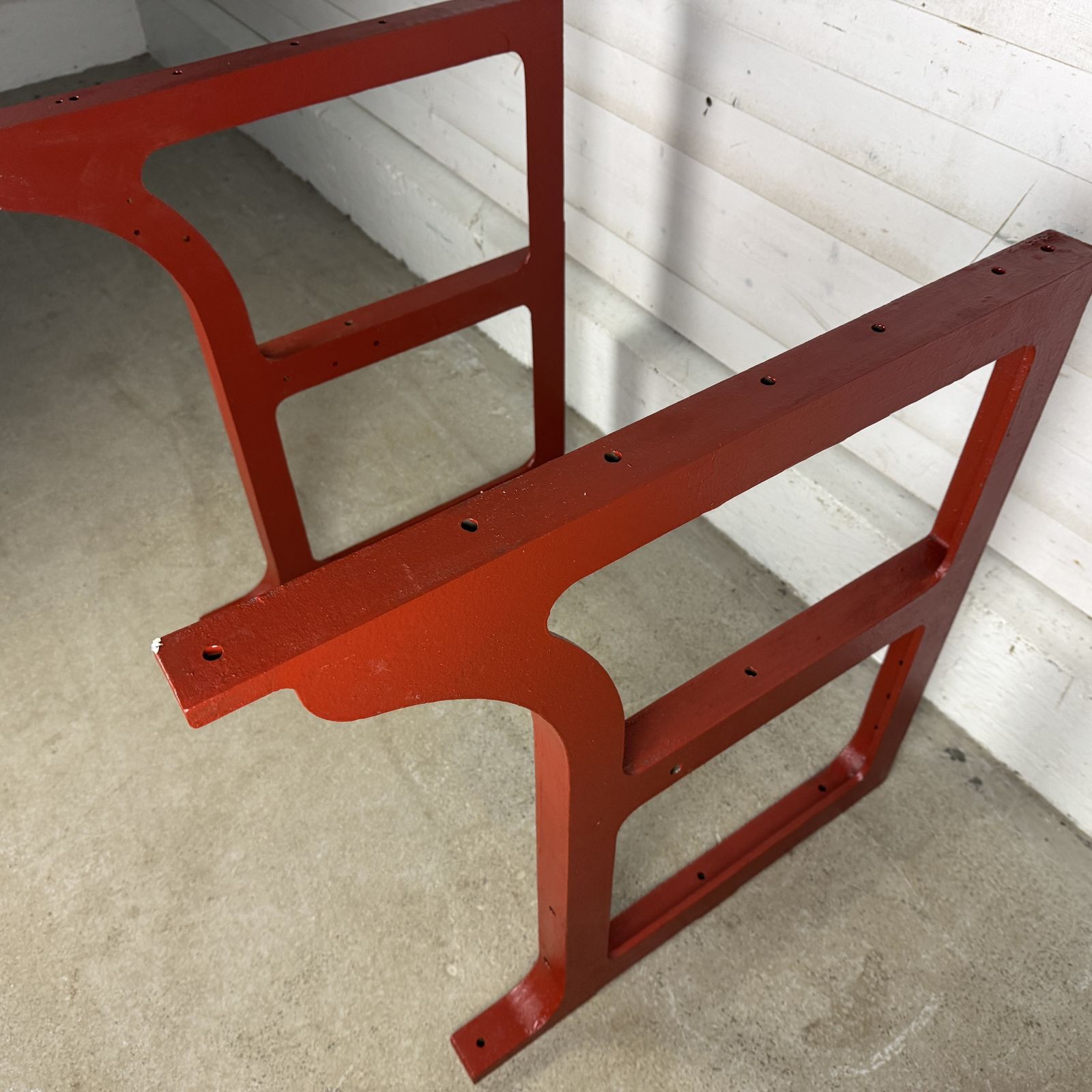 Pair Of Primed Antique Industrial Bench Legs photo buy