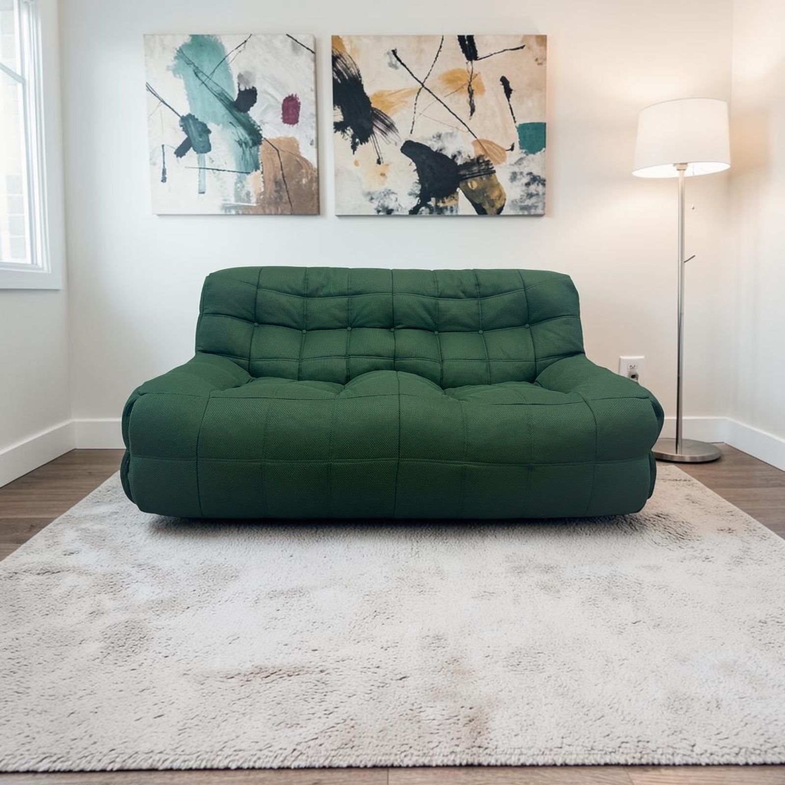 Sofa Settee Green Ligne Roset Kashima Two Seater