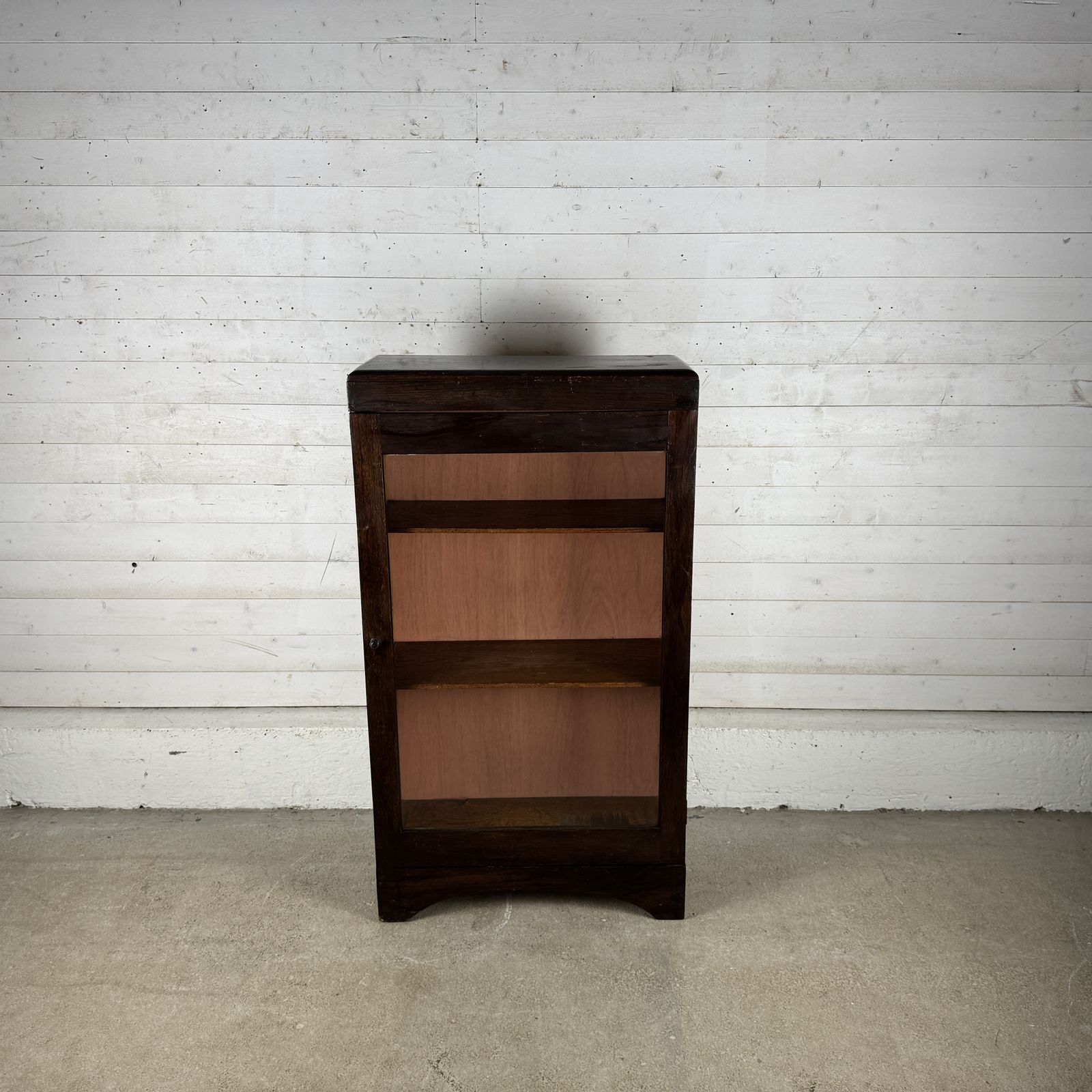 Vintage 1940s Glazed Oak Cabinet photo furniture