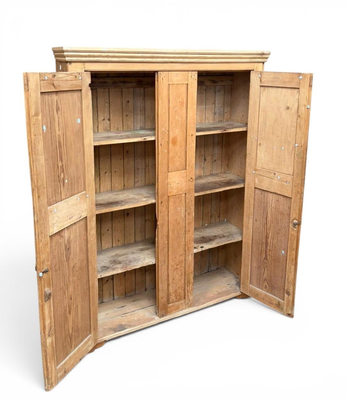 Antique Pine House Keepers Cupboard Bookcase Superior Quality Rare C1900s photo for sale