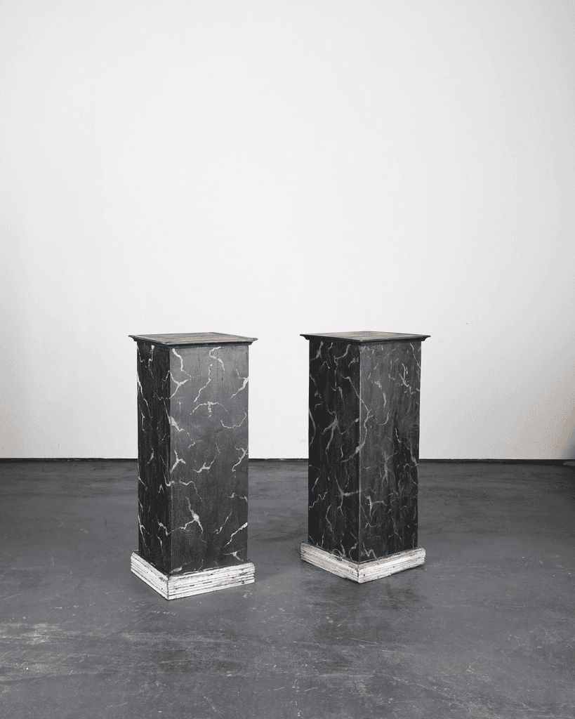 Pair Of Early 20th C. Painted Plinths