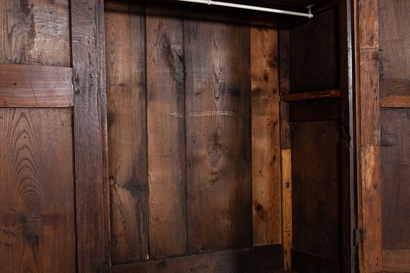 photo vintage 18thc French Povincial Ash Diamond Point Armoire