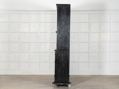 photo furniture Large 19thc English Ebonised Pine Glazed Dresser