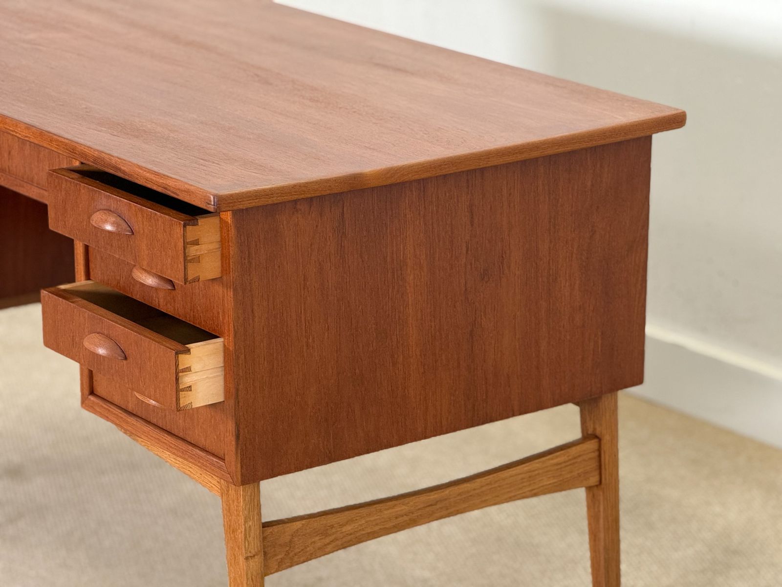 photo for sale Svend å. Madsen Mid Century Danish Teak Desk, Denmark, 1960s
