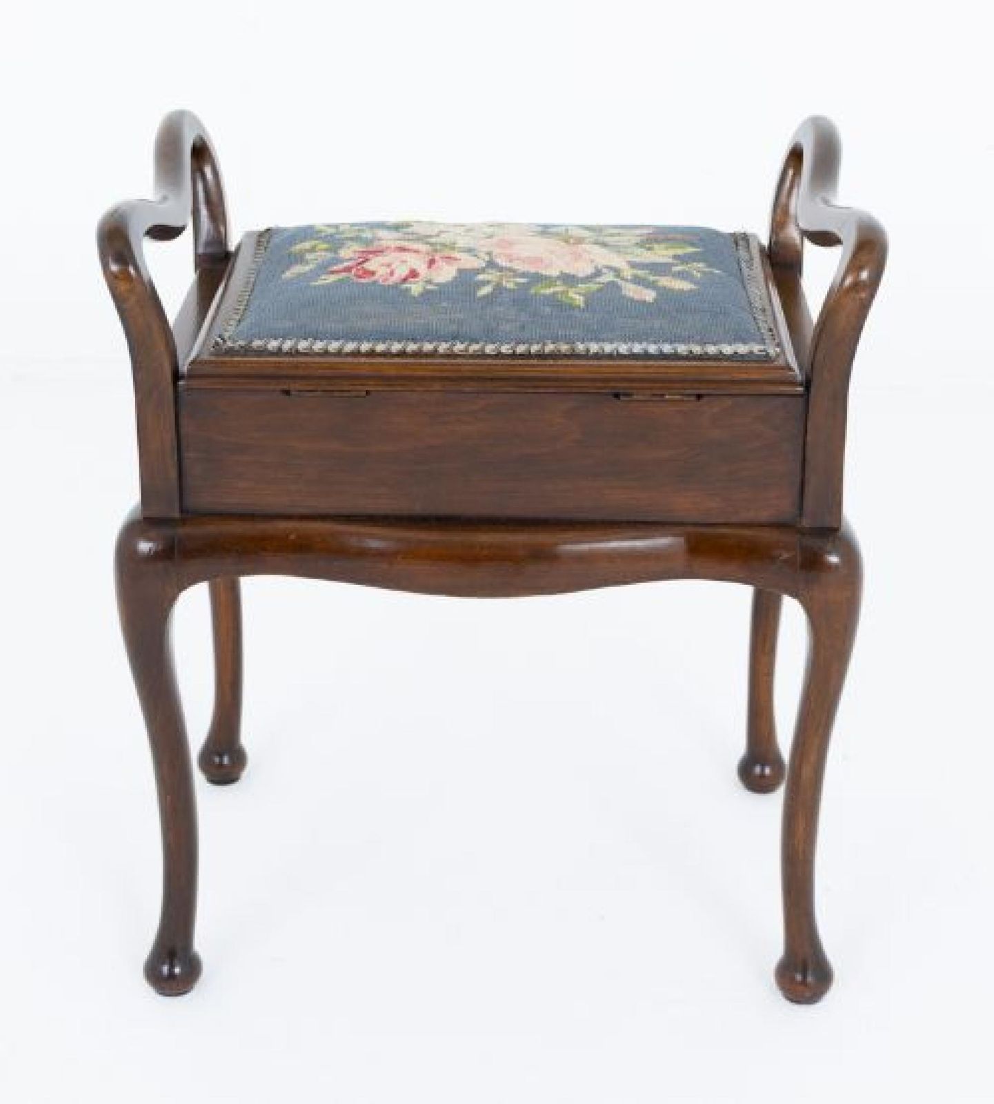 Period Edwardian Piano Stool Mahogany Seat 1900 photo Furniture