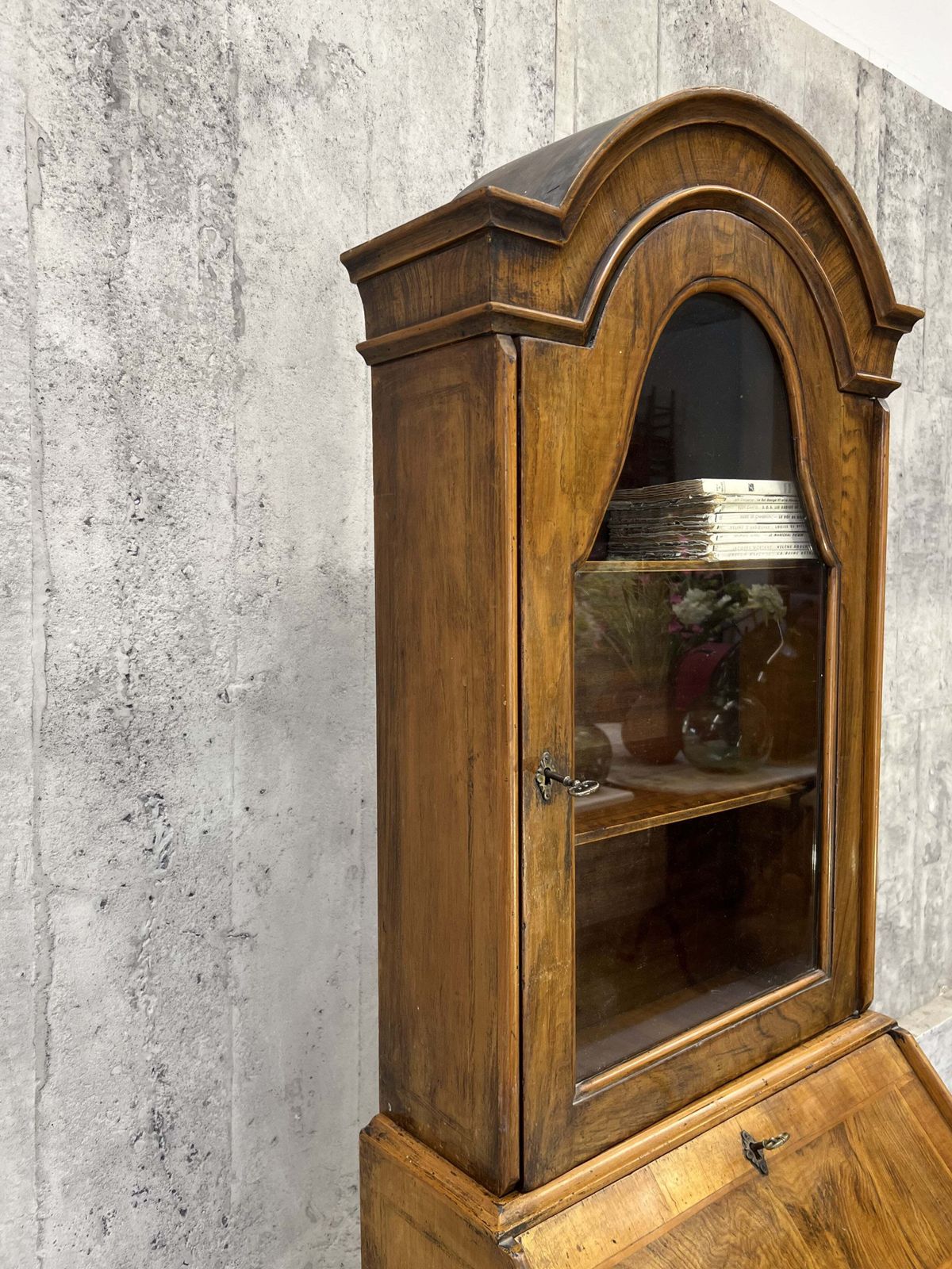 19th Century Bureau Desk With Bookcase Display Cabinet photo vinterior