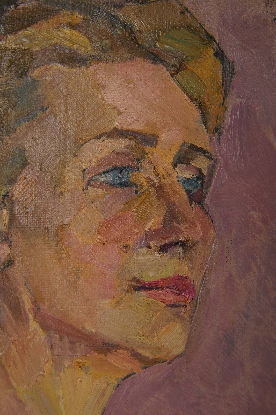 Nude Oil Painting Lilacs, 1960s photo for sale