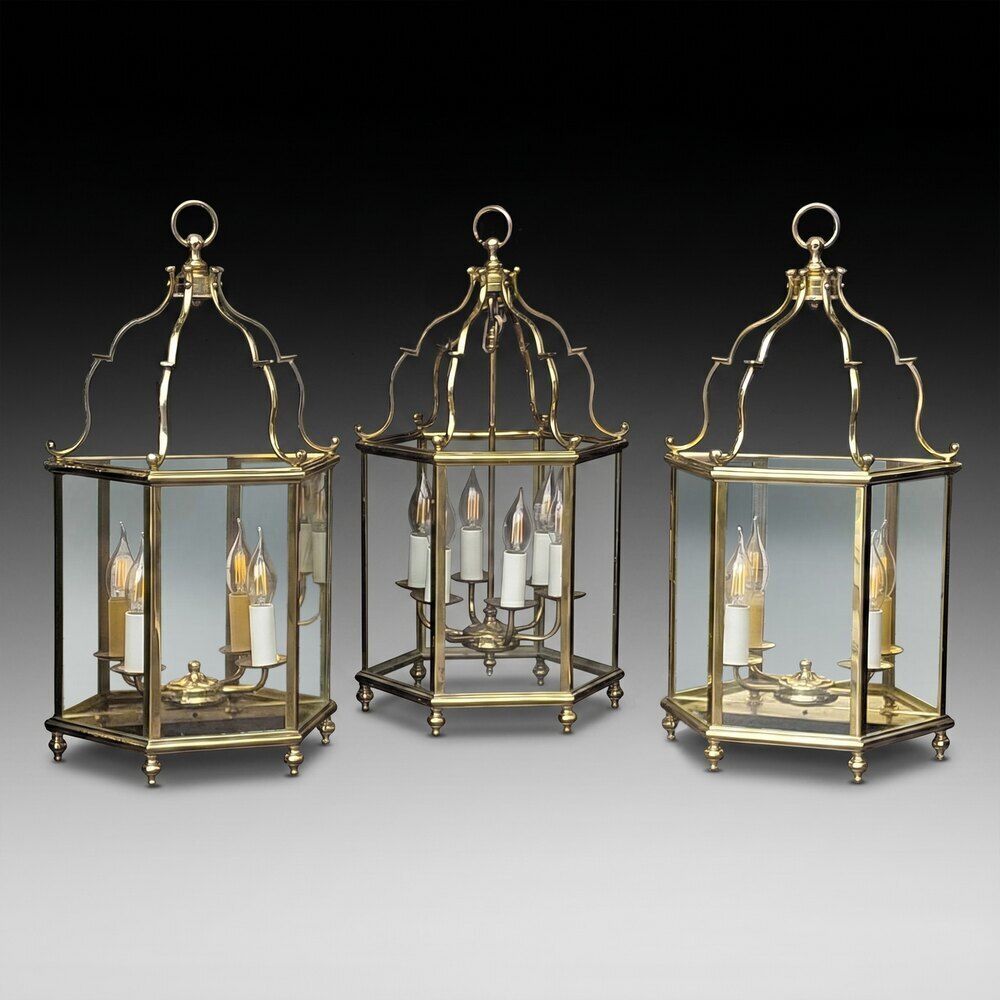 Mid Century Brass Lighting Suite