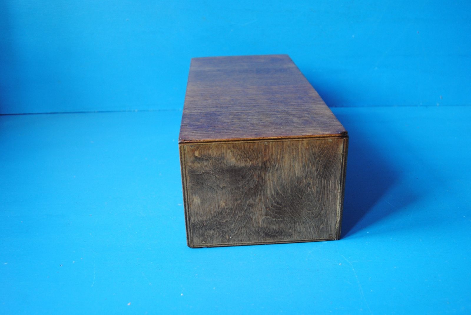 Furniture Vintage Oak Library Card Index Storage Drawer photo