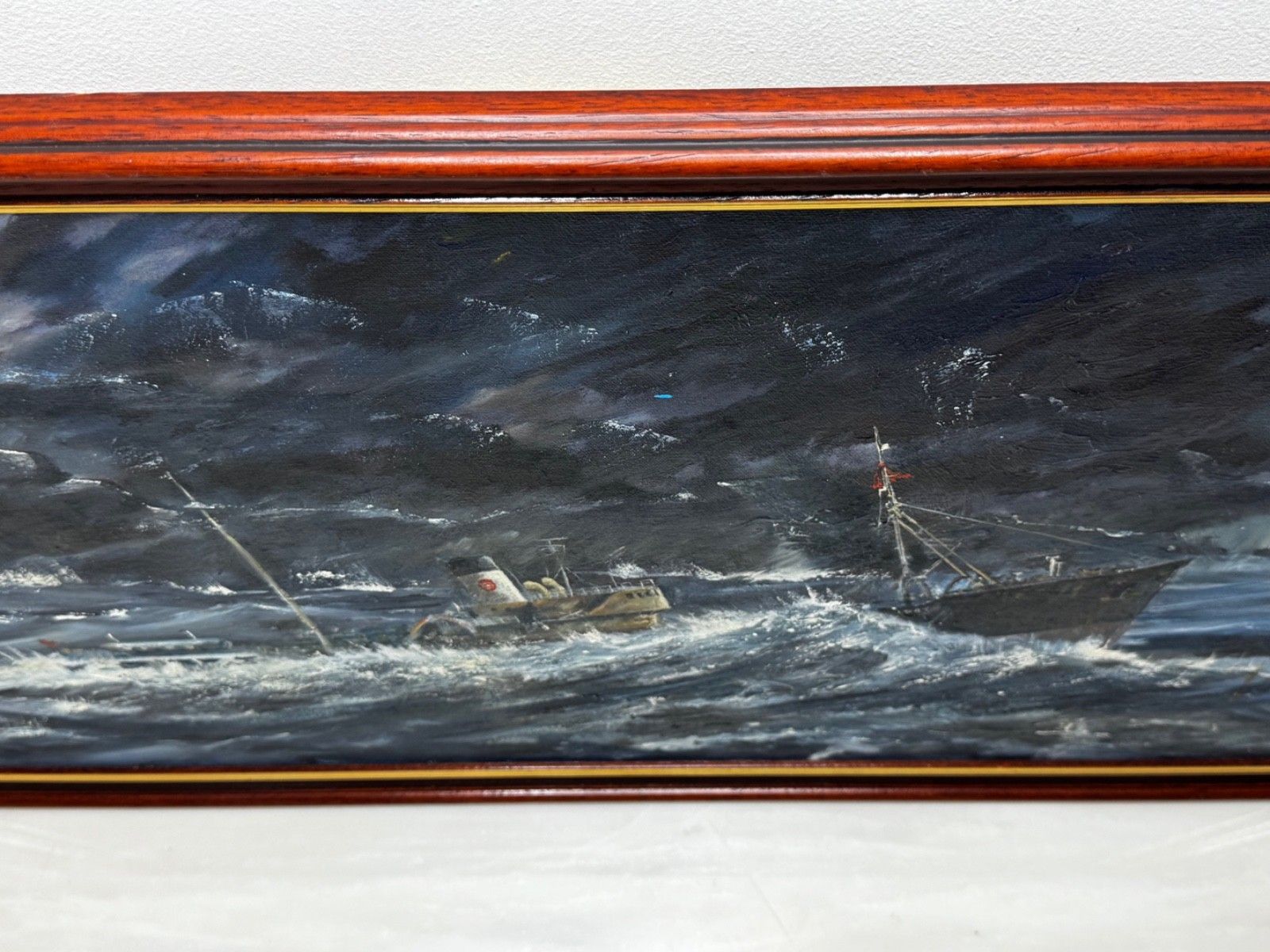 20th Century Marine Oil Painting Kingston Peridot (H591) Hull Northern Fishing Co. Ltd Lost In Arctic Gale Jan 68 photo buy