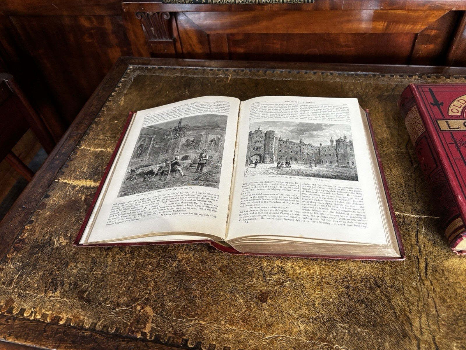 London Old & New, Illustrated, 2 Volumes, Antique Hardbacks. photo furniture