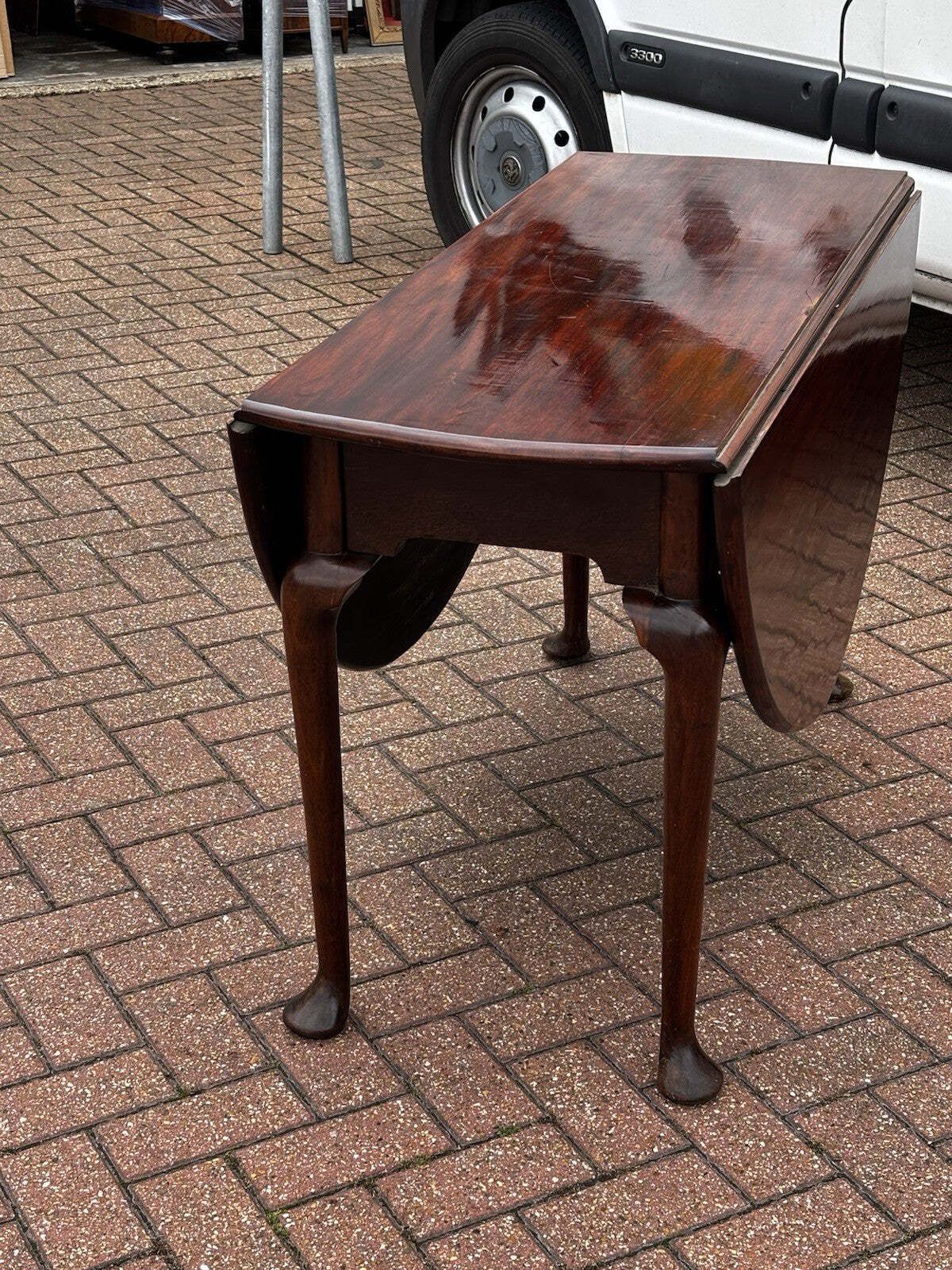 photo for sale Georgian Mahogany Drop Leaf Dining Table.