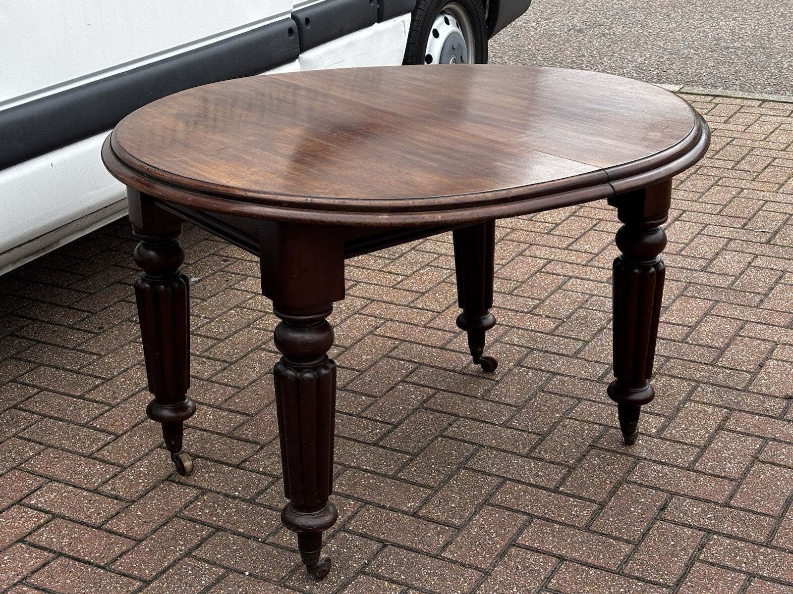 Victorian Extending Mahogany Dining Table & 4 Chairs photo furniture