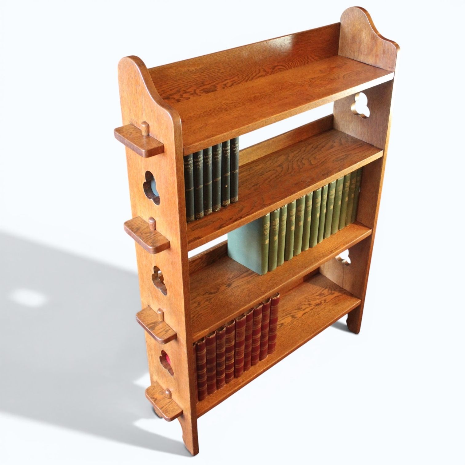 Arts And Crafts Oak Open Bookshelf Sedley For Liberty Co photo for sale