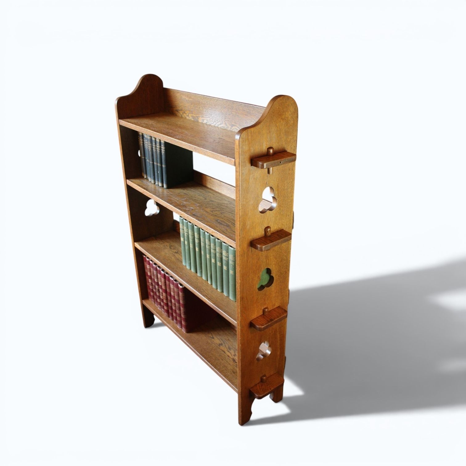 Arts And Crafts Oak Open Bookshelf Sedley For Liberty Co photo vinterior