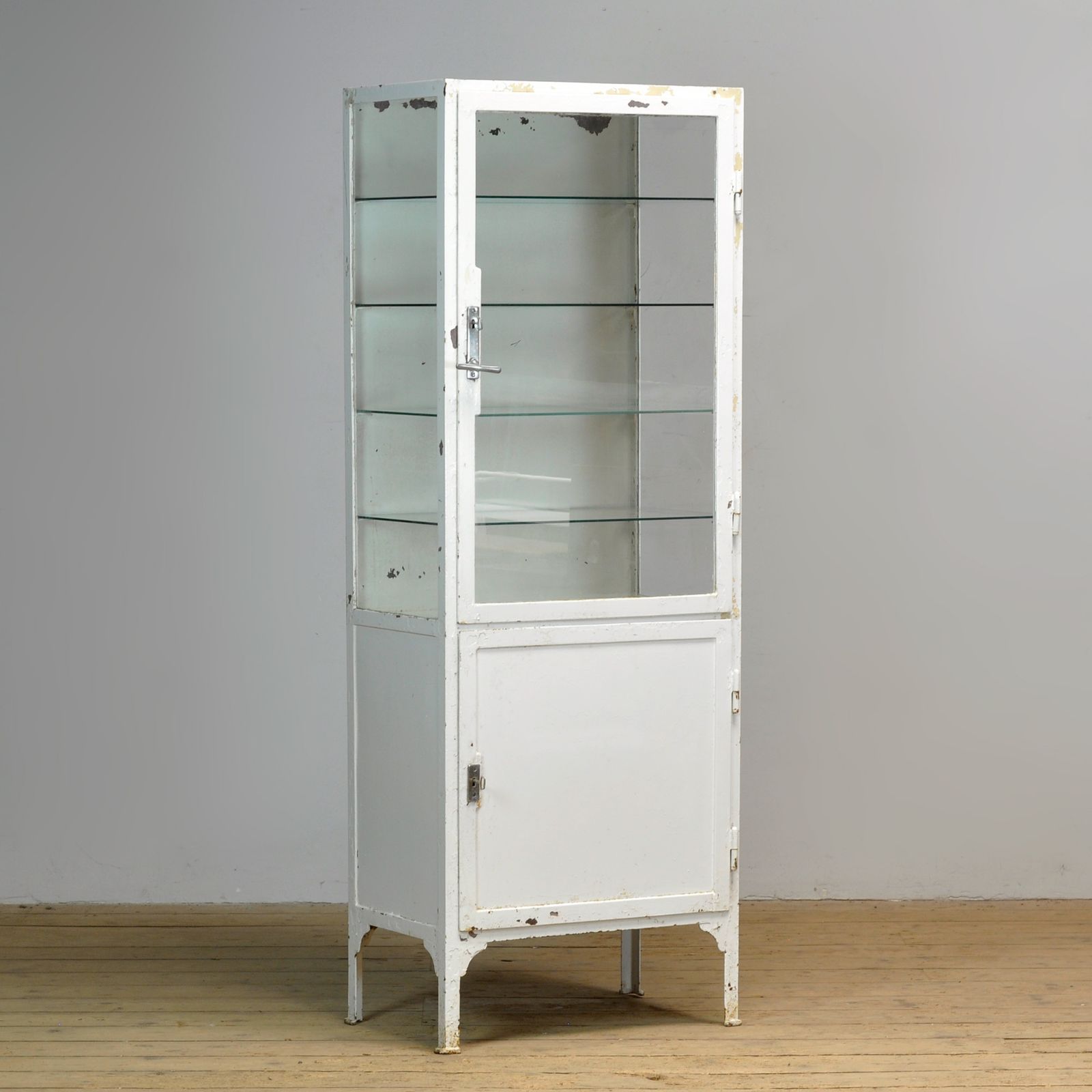 Iron Medical Cabinet, 1930s, Industrial
