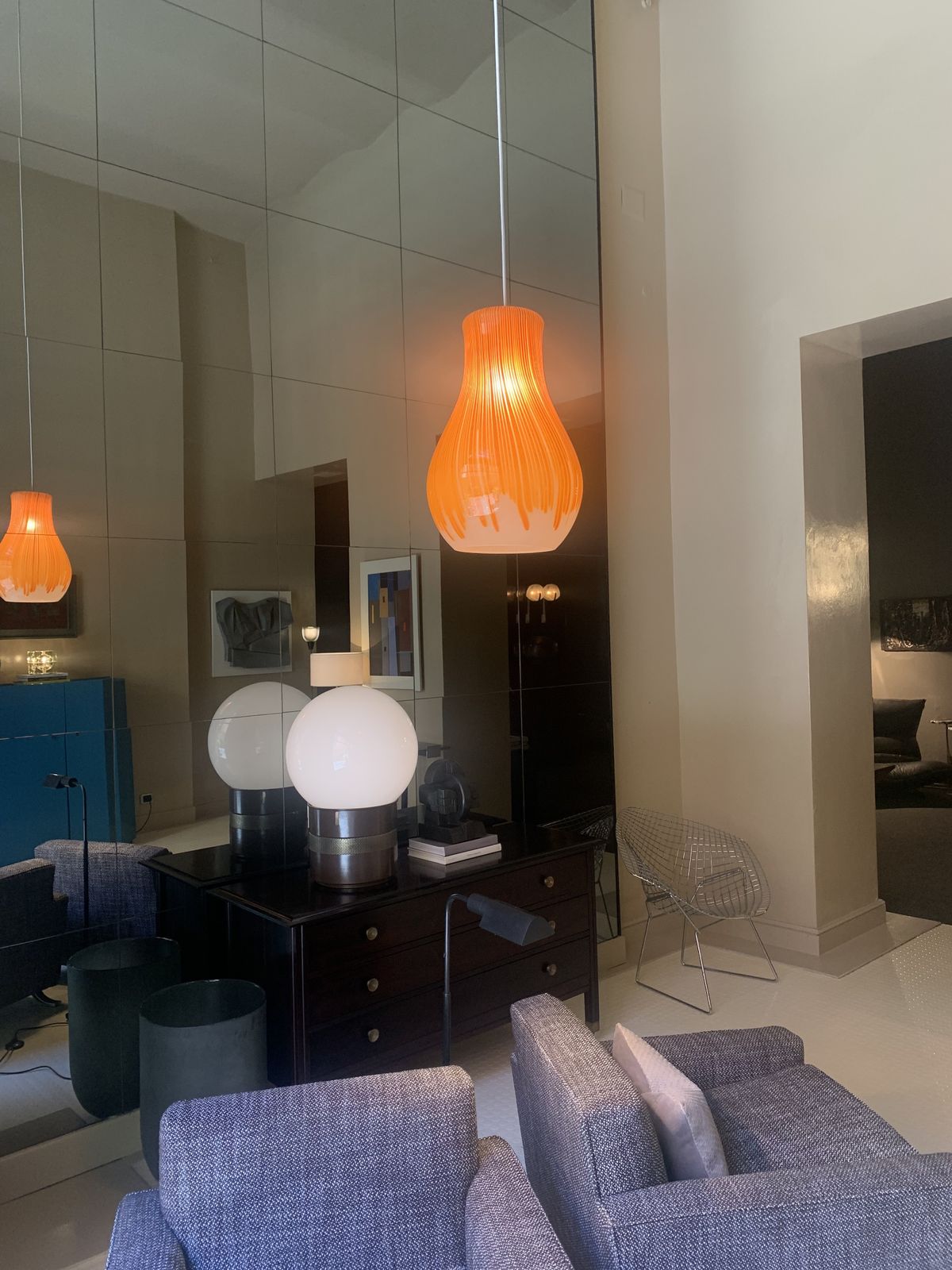photo for sale 'Anemone' Pendant  In Glass By Ludovico Diaz De Santillana For Venini