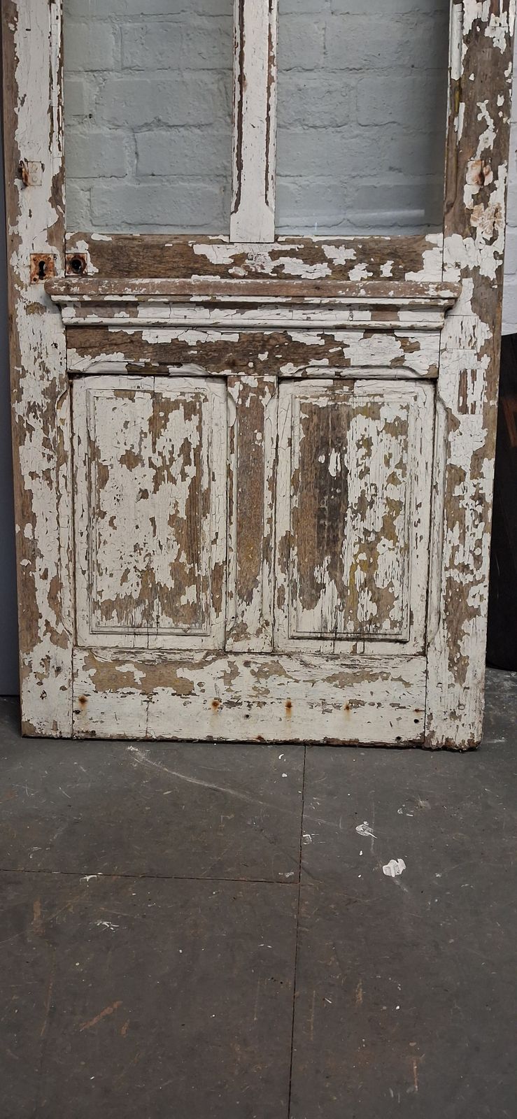 Antique Chippy Paint Door, 1930s photo 350.0