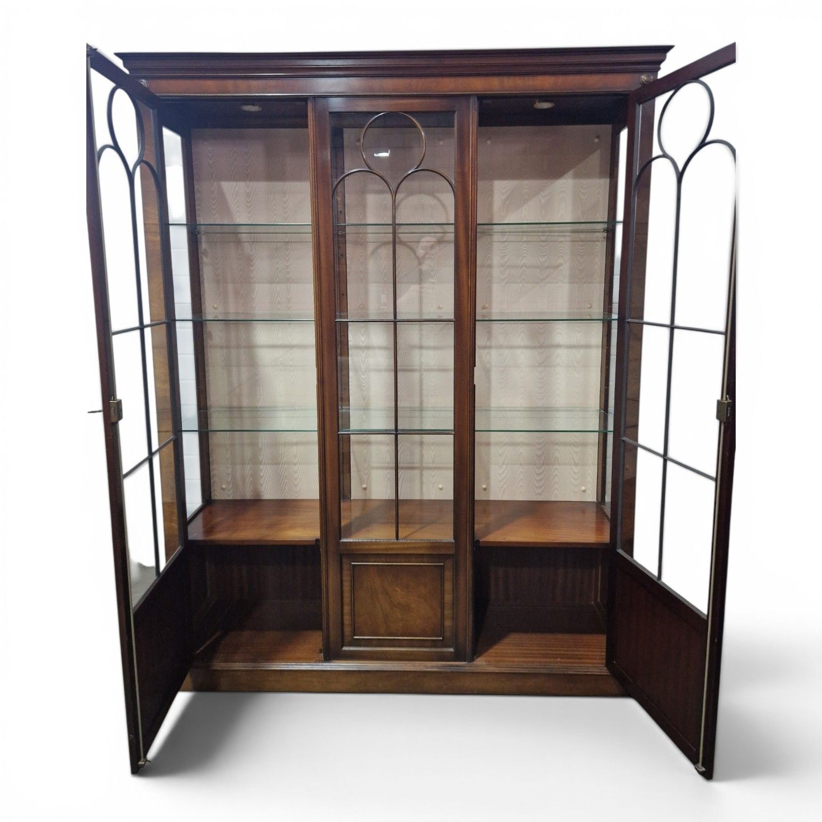 Bevan Funnell Reprodux Mahogany Showcase Display Cabinet Glazed Large Lockable photo Furniture