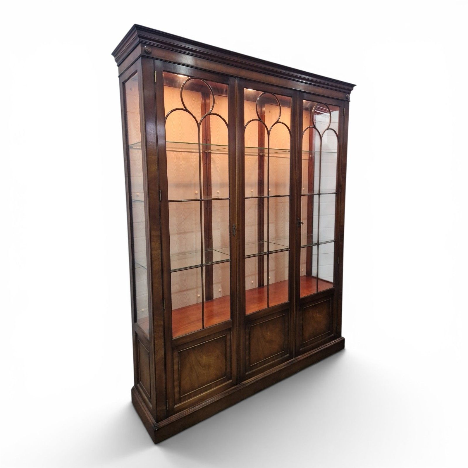 photo for sale Bevan Funnell Reprodux Mahogany Showcase Display Cabinet Glazed Large Lockable