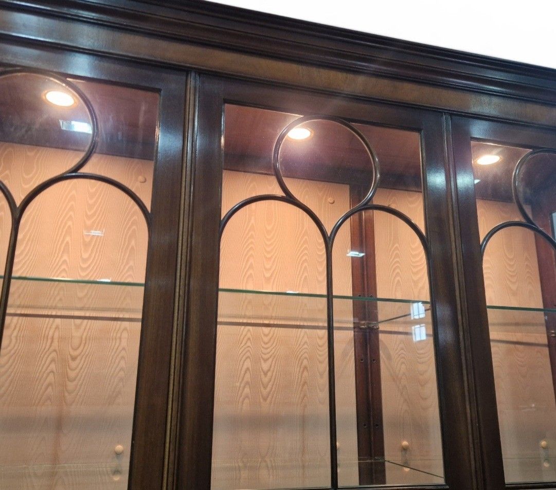Furniture Bevan Funnell Reprodux Mahogany Showcase Display Cabinet Glazed Large Lockable photo