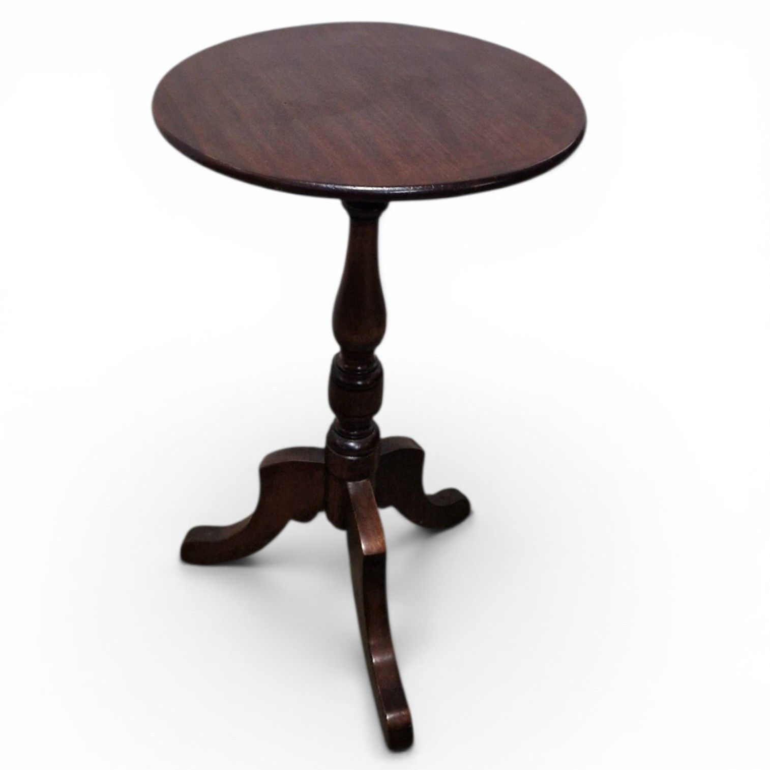 Mahogany Wine Table Pedestal Side Table Victorian Style Solid Wood Occasional photo Furniture