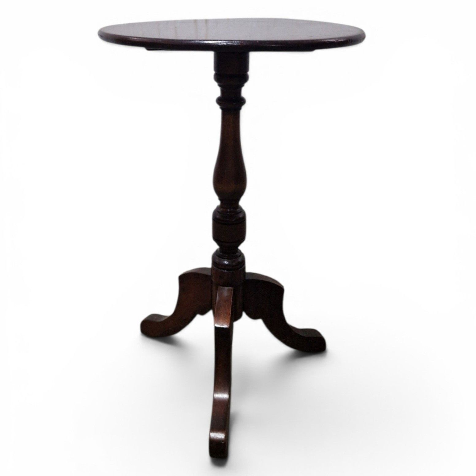 Mahogany Wine Table Pedestal Side Table Victorian Style Solid Wood Occasional photo 85.0