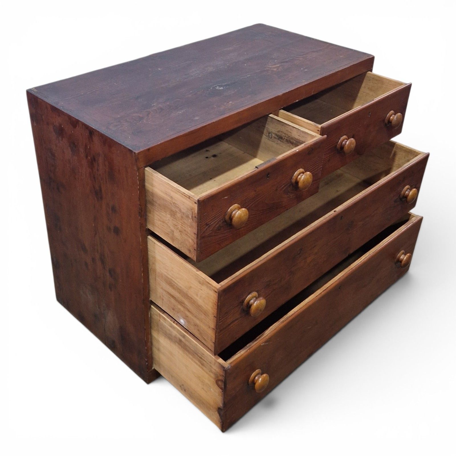 photo furniture Victorian Pine Drawers Antique Cottage Farmhouse Chest Of 4 Drawers Rustic