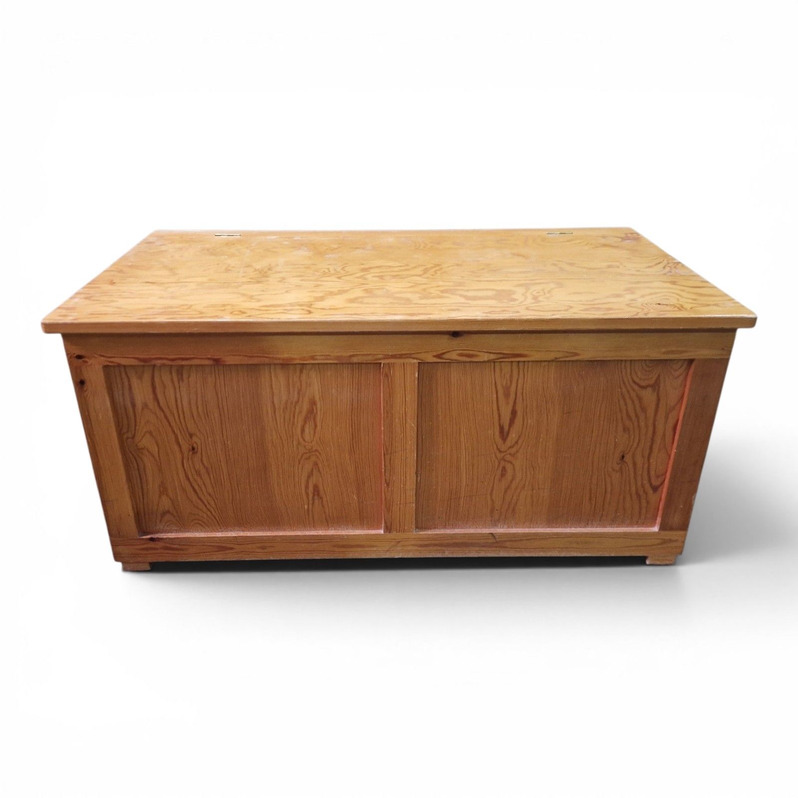 Modern Pine Blanket Box Wooden Storage Chest Flat Top Trunk photo Home Decor