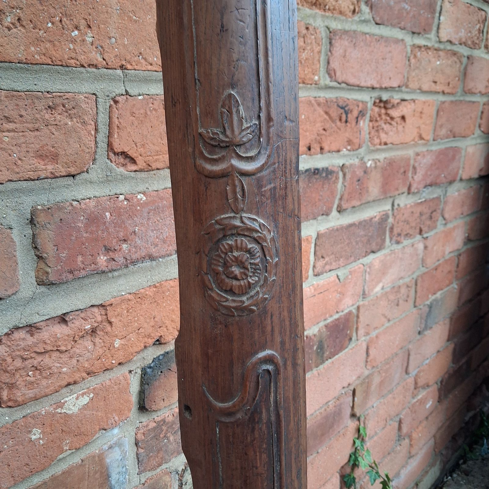Antique Carved Wood Armoire Door & Frame photo vinterior