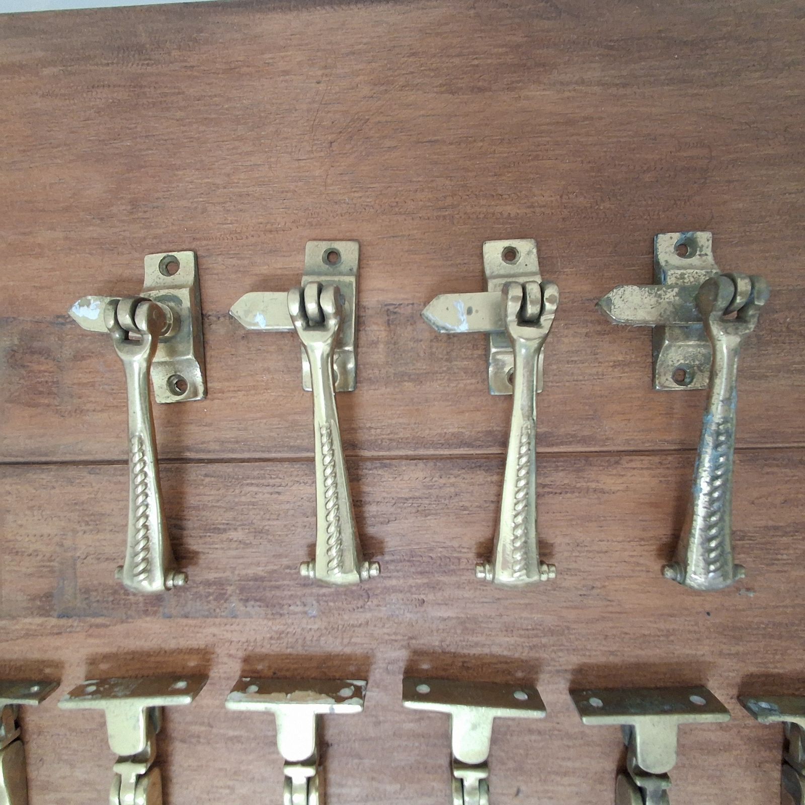 Antique Brass Window Stays, 1940s photo vintage