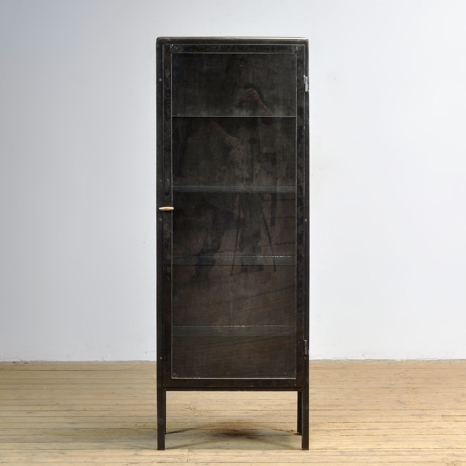 Polished Iron Medicine Cabinet, 1920s photo furniture