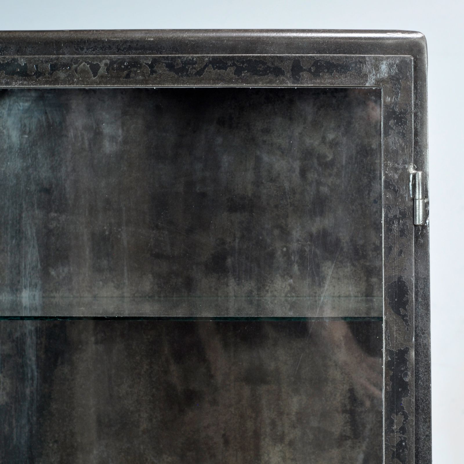 photo furniture Polished Iron Medicine Cabinet, 1920s