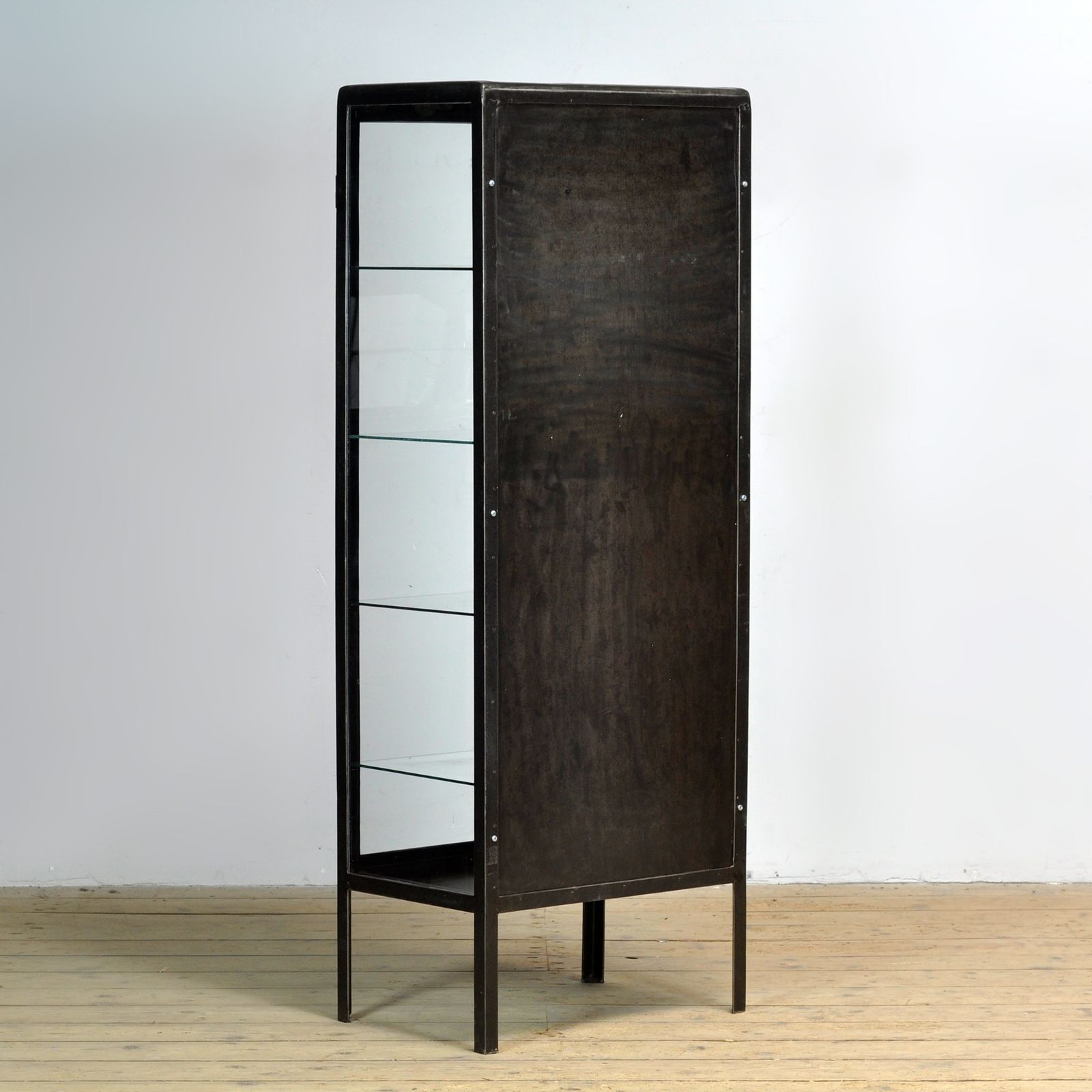 photo for sale Polished Iron Medicine Cabinet, 1920s