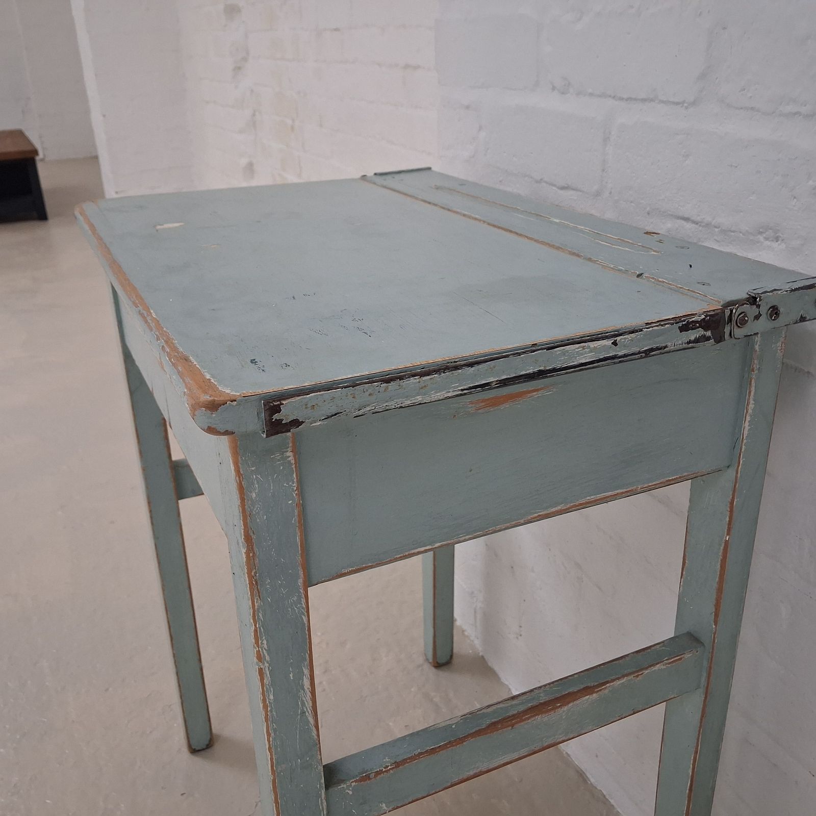 Small Vintage Duck Egg Blue Desk photo vintage