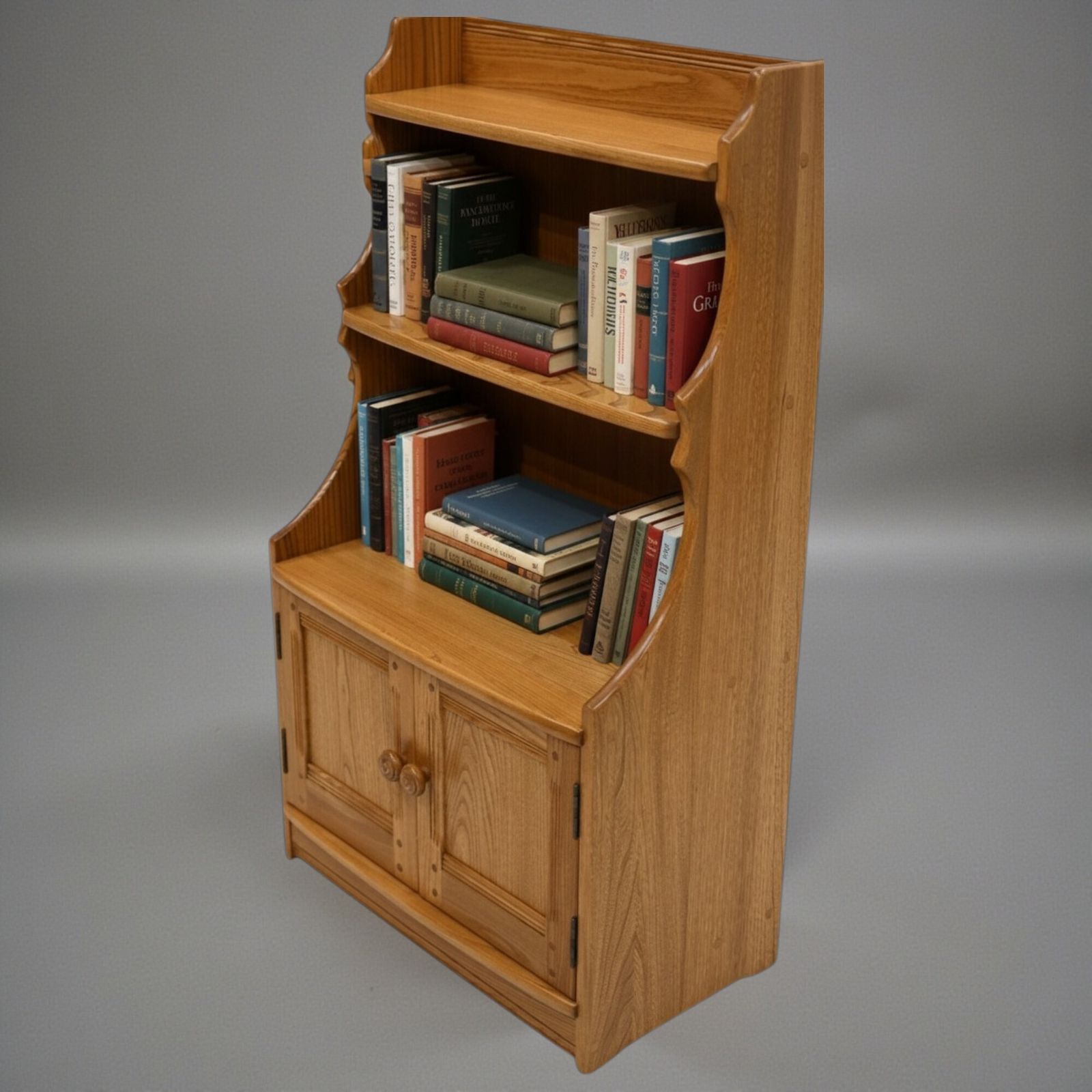 Ercol Waterfall Bookcase 2 Shelves Light Finish Free Uk* Delivery