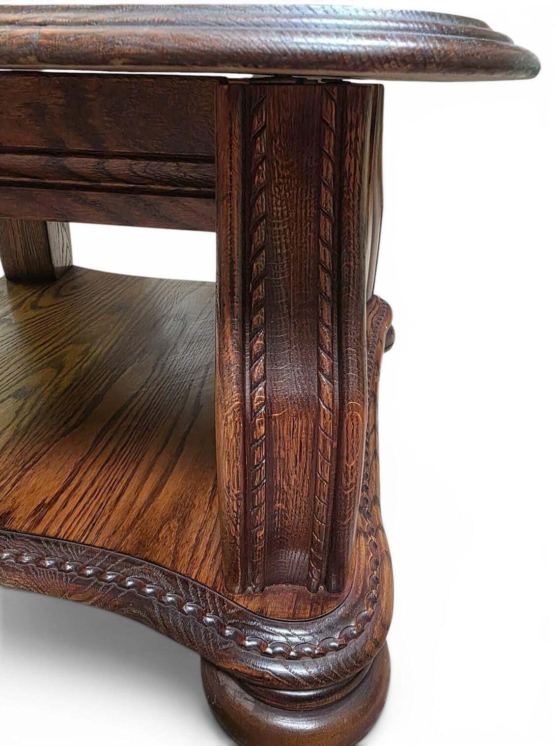 Vintage Coffee Table / Heavy Solid Wood  Traditional English Style / C1970 photo buy