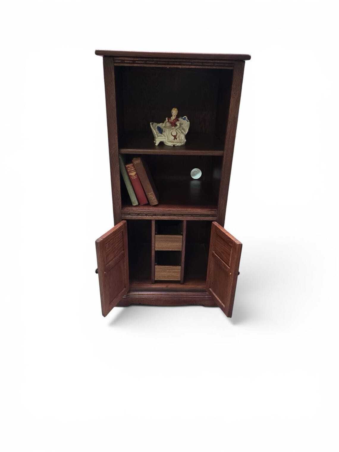Vintage Old Charm Wood Bros  Hi Fi Cabinet / Bookcase  C1970 photo vinterior