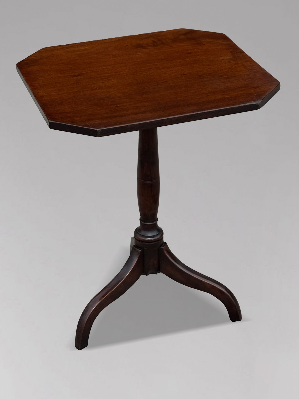 18th Century George III Period Octagonal Top Mahogany Tripod Table photo buy