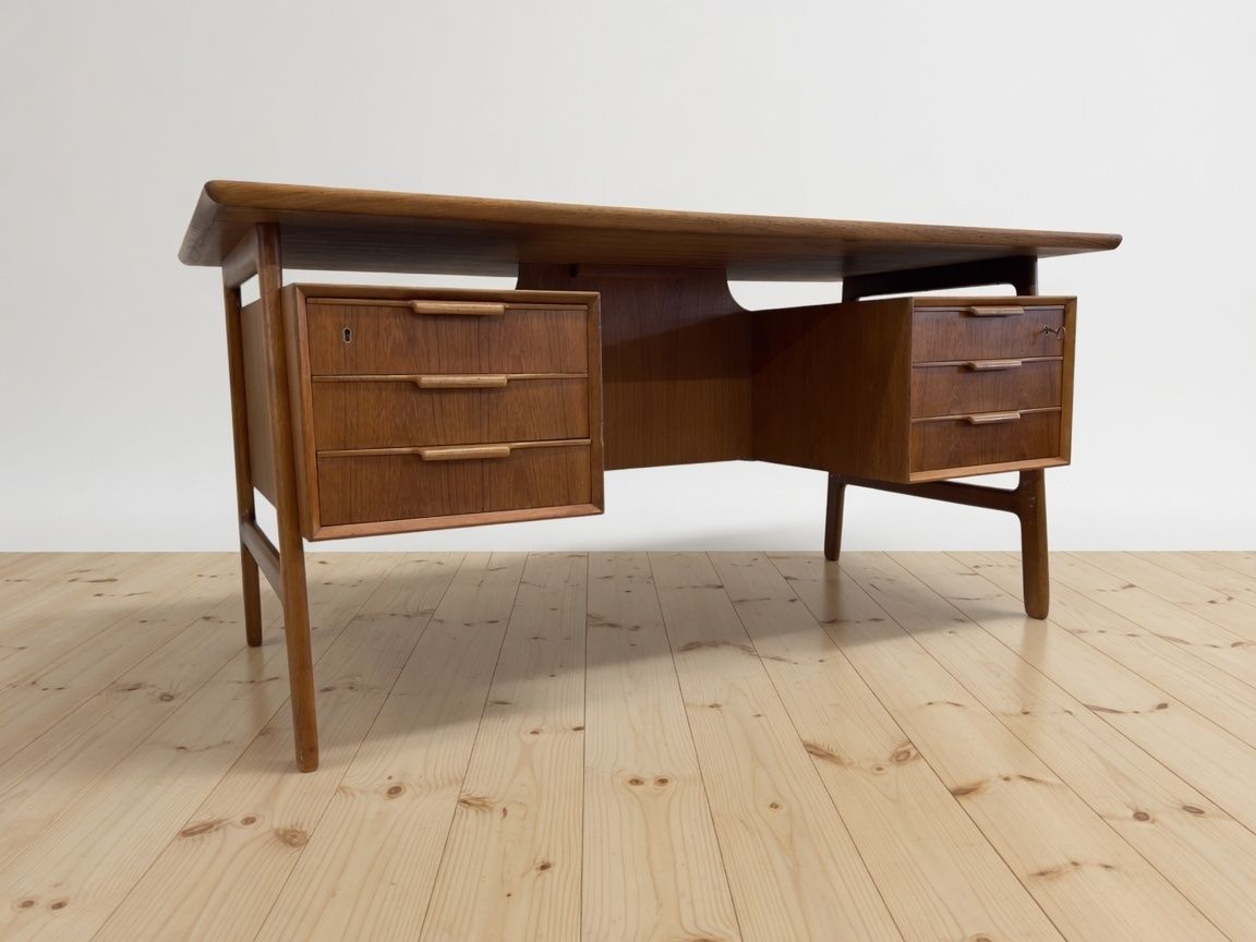 Gunni Omann #75 Teak Executive Desk, 1960s. photo 1850.0