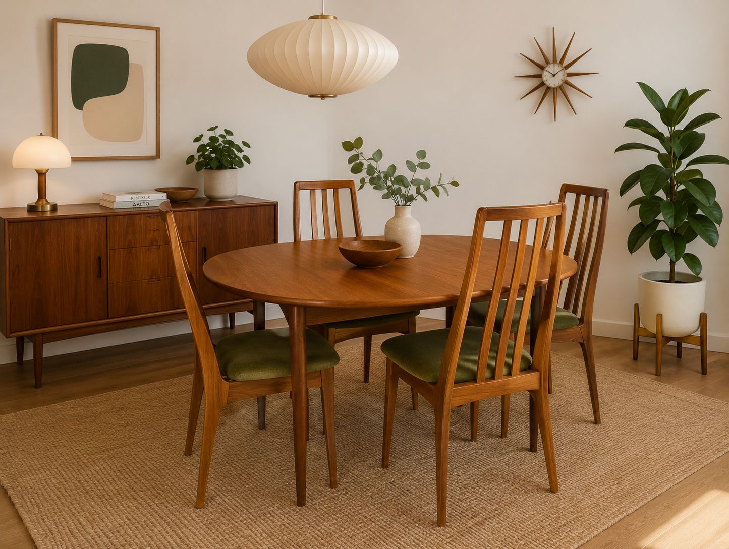 Mid Century Extending Teak Dining Table And 4 Chairs In The Style Of Sutcliffe Todmorden.