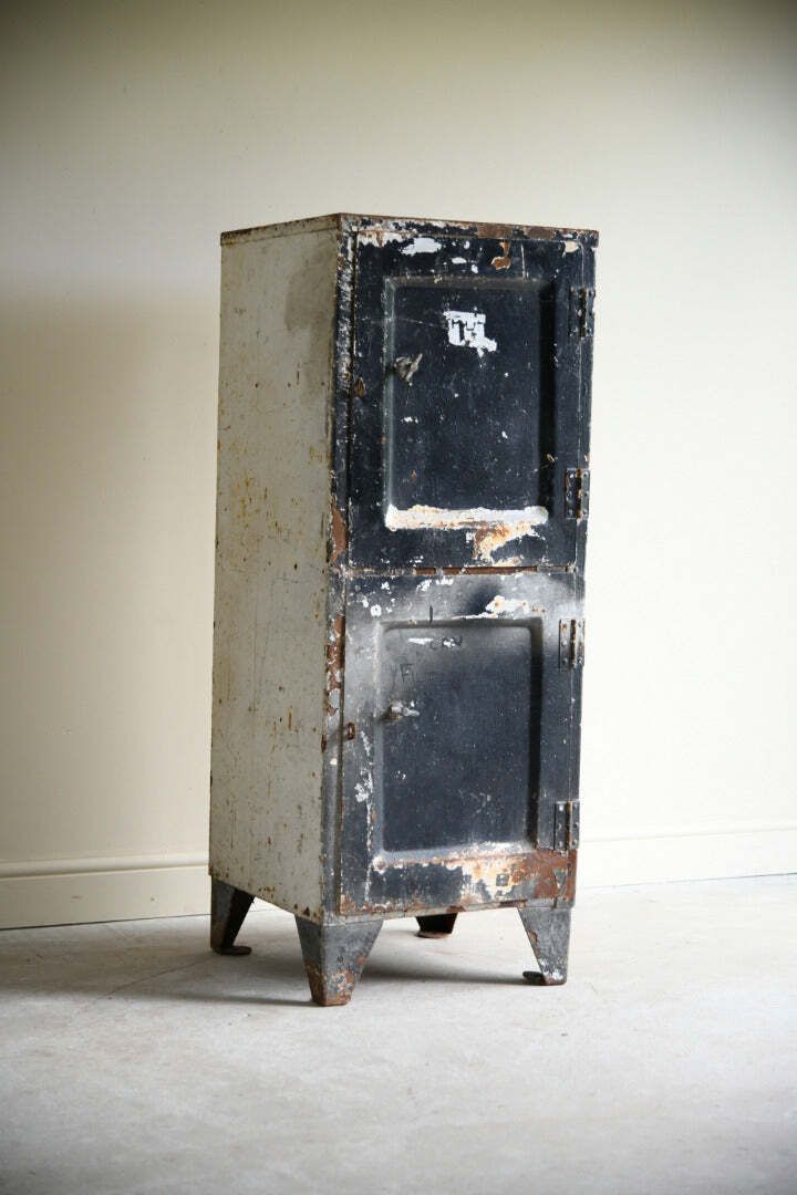 Original Mid 20th Century Industrial Double Locker